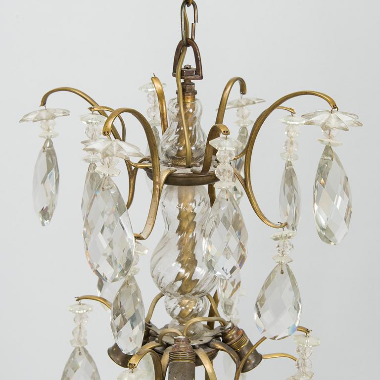 A Rococo style chandelier, first half of the 20th century.