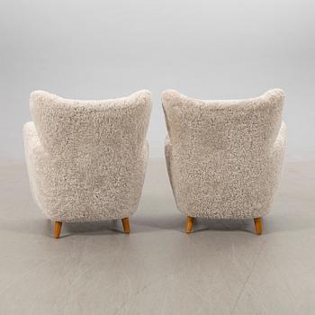Armchairs, a pair, Swedish Modern, 1940s.