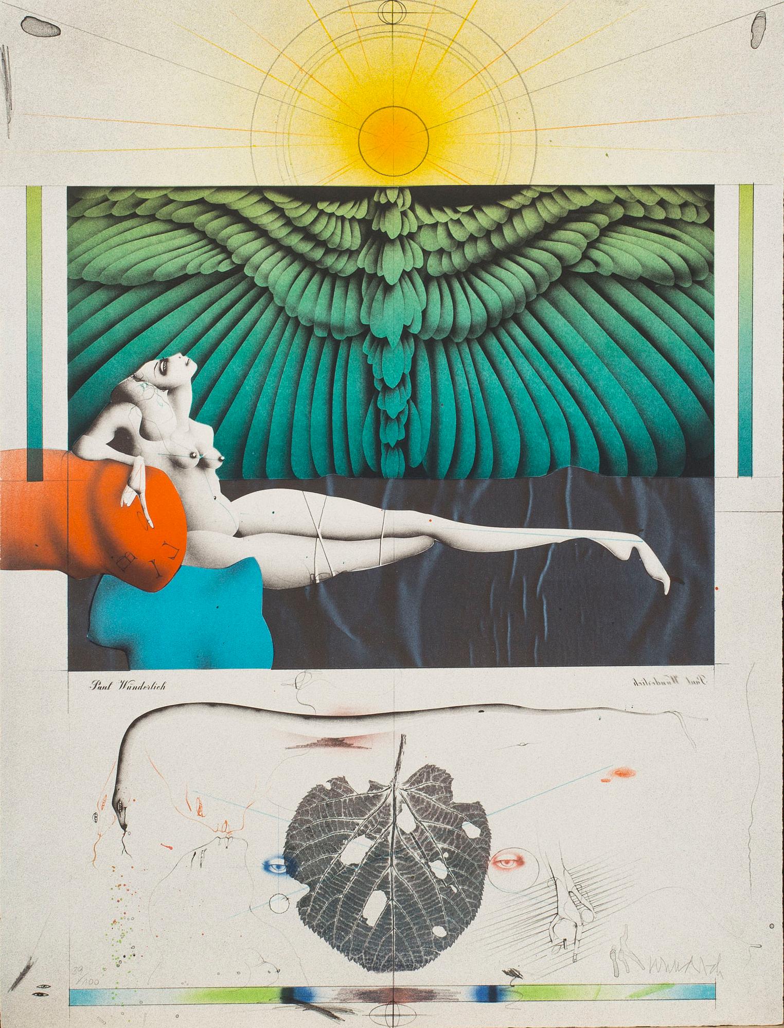 PAUL WUNDERLICH, colour lithographe, signed and numbered 39/100