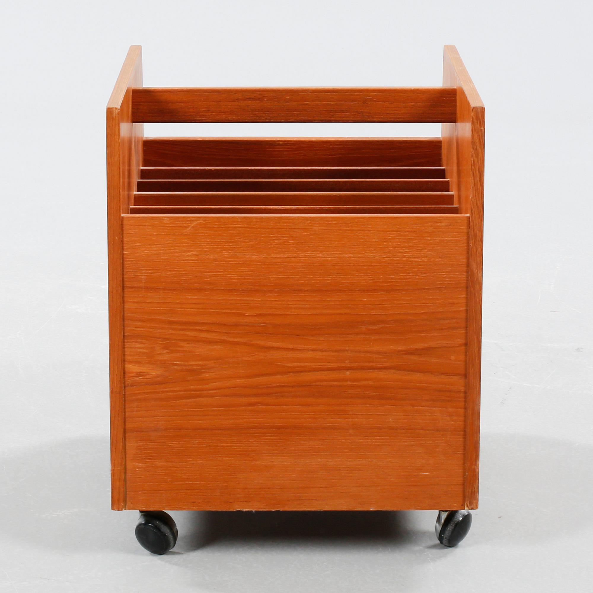 An lp-rack, model Scala, designed by Rolf Heseland, Bruksbo Tegnekontor, Bagn Möbelindustri in Norway ca 1965.