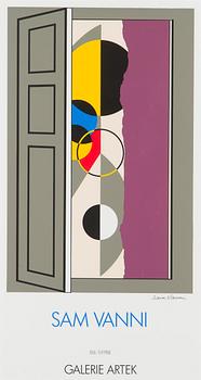 Sam Vanni, silkscreen, exhibition poster, signed Sam Vanni.