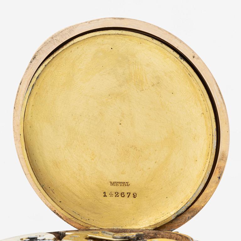 Pocket watch, 14K gold, hunter 53.5 mm.