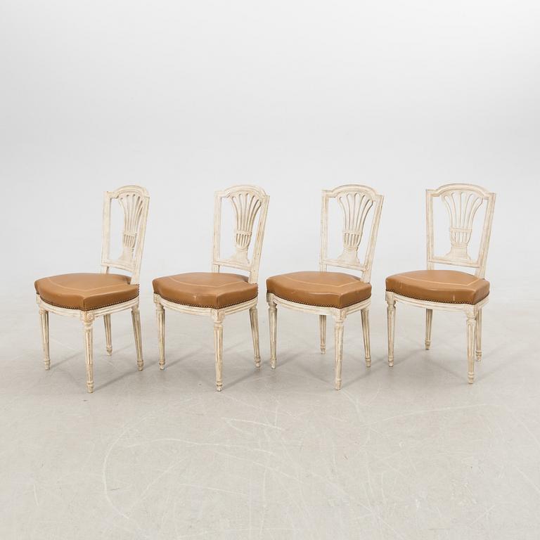 Stolar 4 st Louis XVI-stil 1900-talets andra hälft.