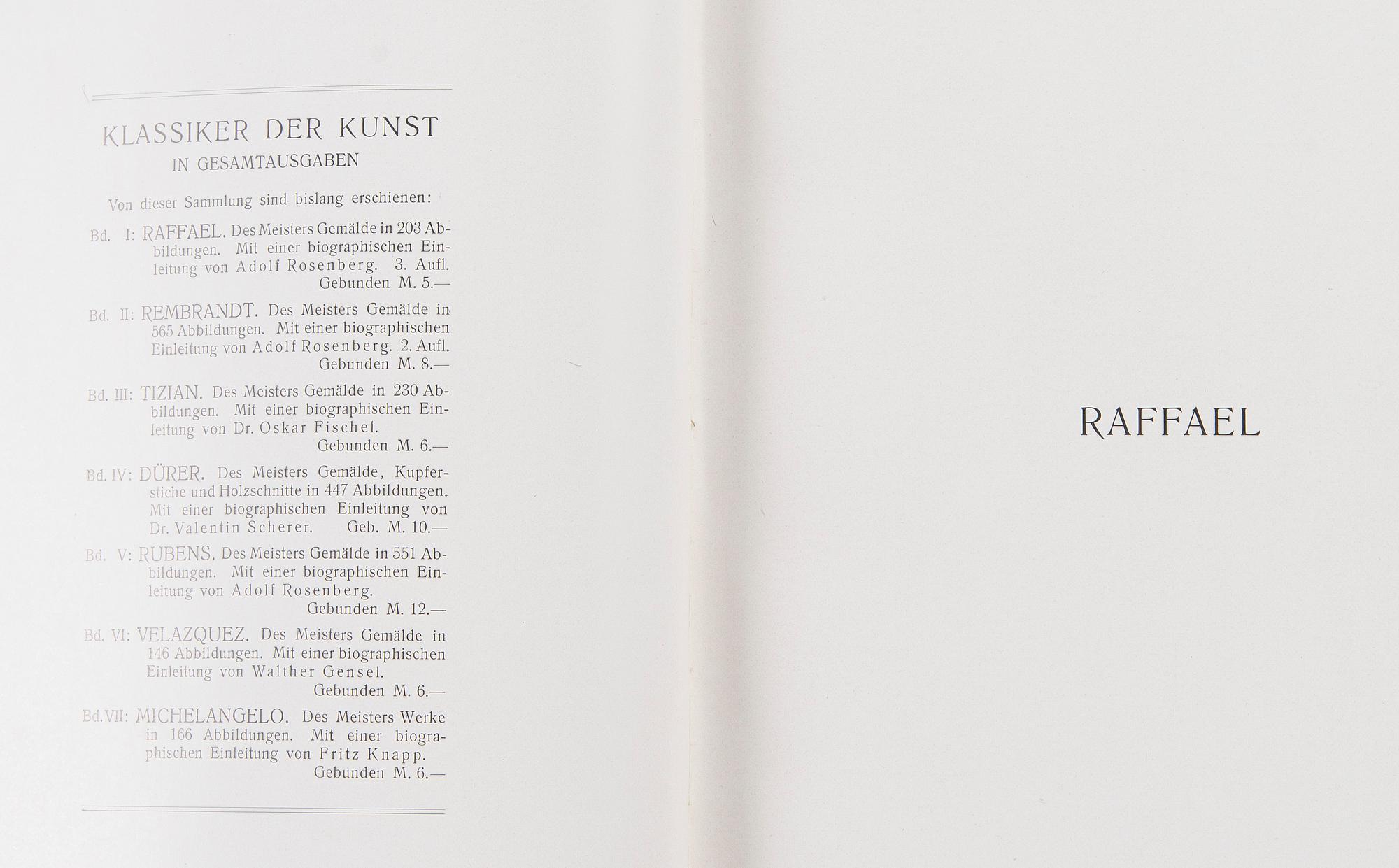Santeri Salokivi, Vy från Munchen samt Konstnärens Konstböcker, 6 st.
