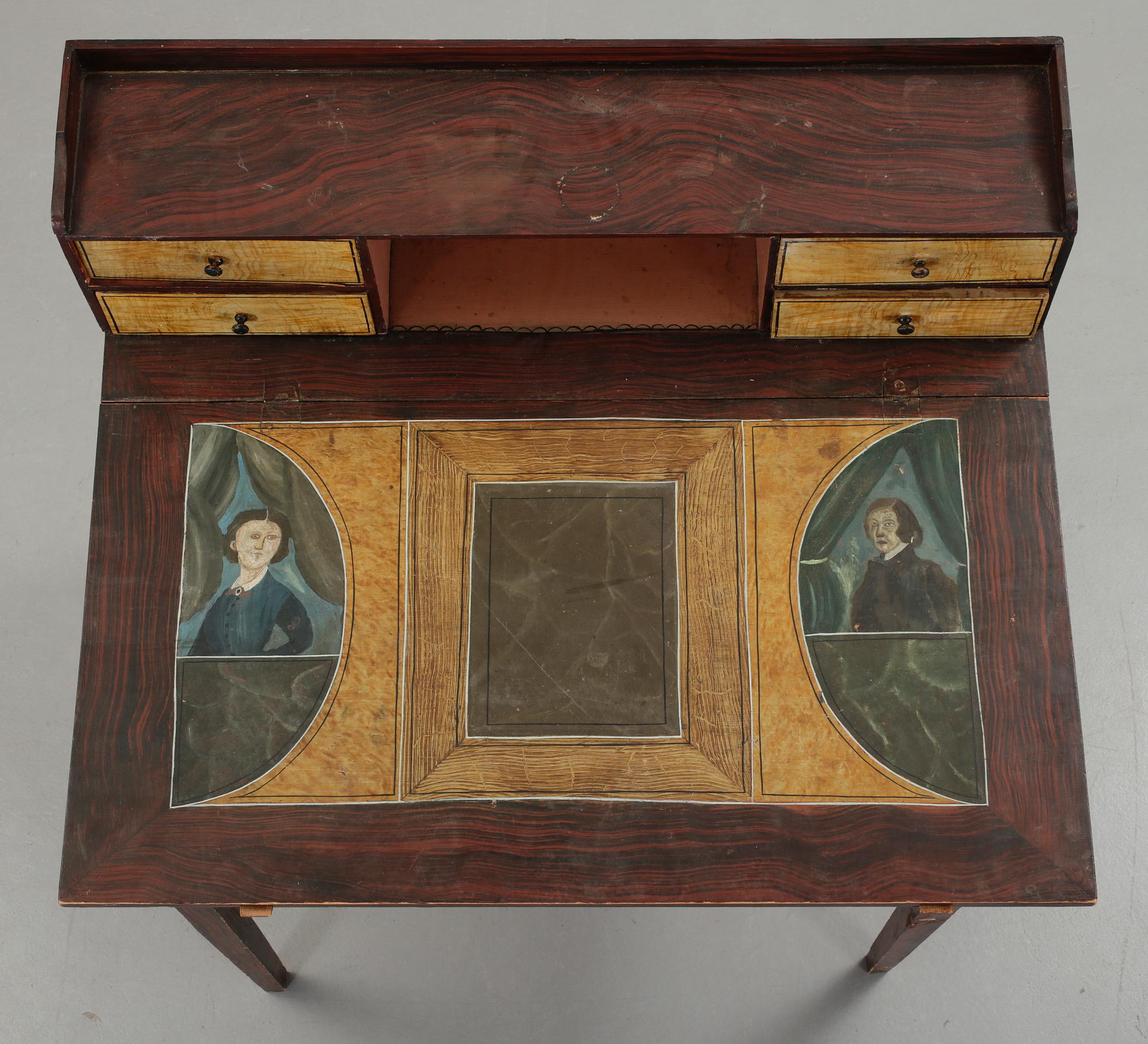 SKRIVBORD, allmoge, Rengsjö, Hälsingland, 1800-talets andra hälft.