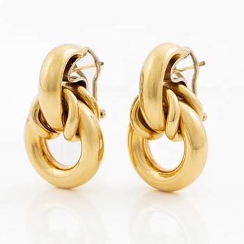 Earrings, 18K gold.