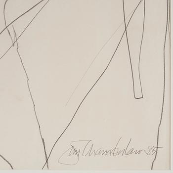 John Chamberlain, pencil on paper, signed.