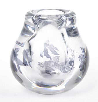 VAS, glas, "Fiskgraal", Edward Hald, Orrefors.