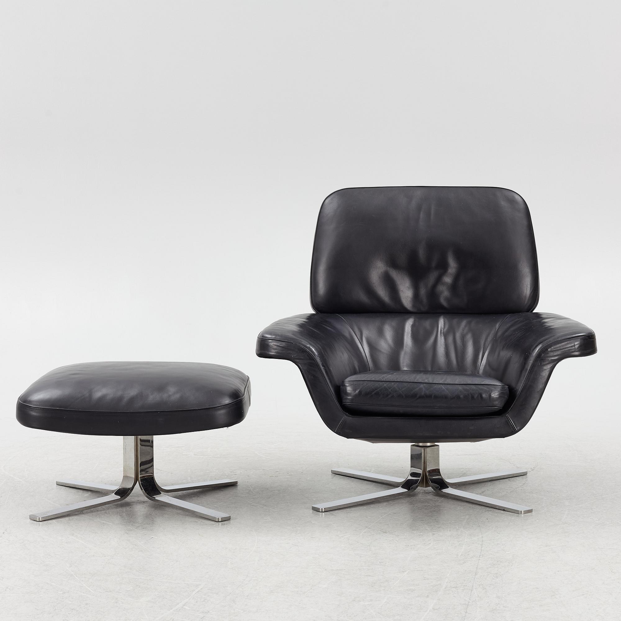 Rodolfo Dordoni, a 'Blake Soft' armchair with ottoman, Minotti, Italy.