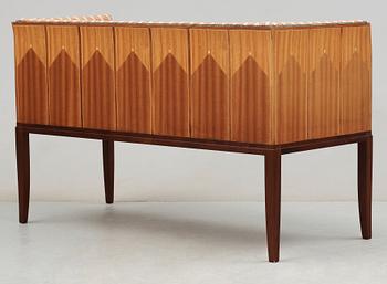 An Eliel Saarinen 8 pieces 'Cranbrook' set of furniture, probably by Adelta, Finland.