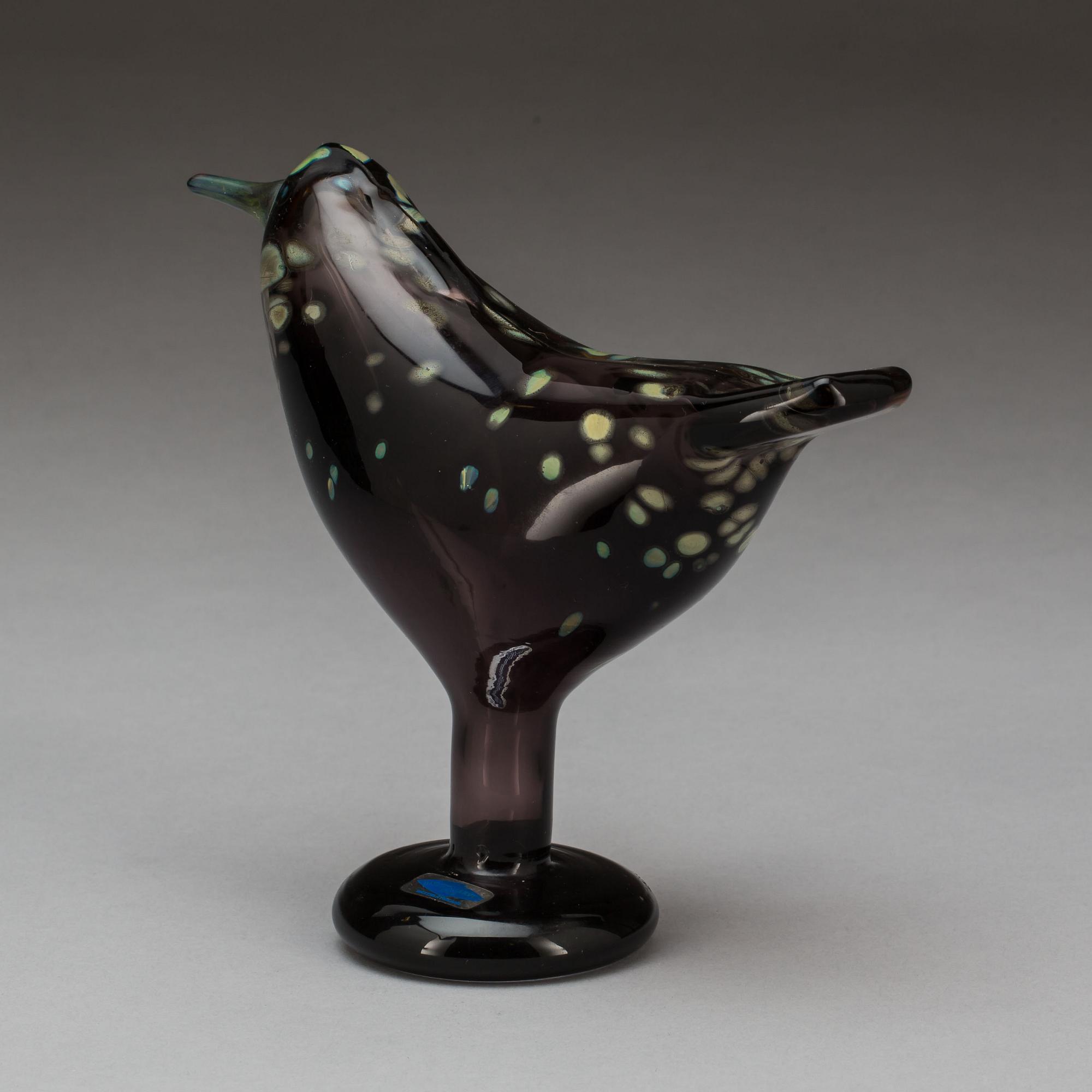 FIGURIN, glas, signerad Oiva Toikka, Nuutajärvi Notsjö.