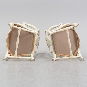 A pair of rococo armchairs, mid 18th Century.