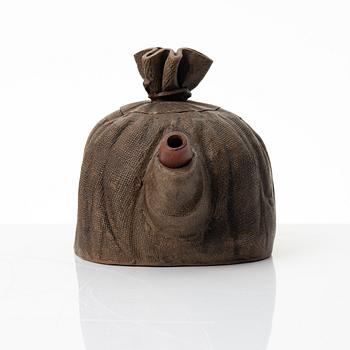 Zhou Dingfang, A naturalistic 'sack form' yixing teapot, China, 1990s.