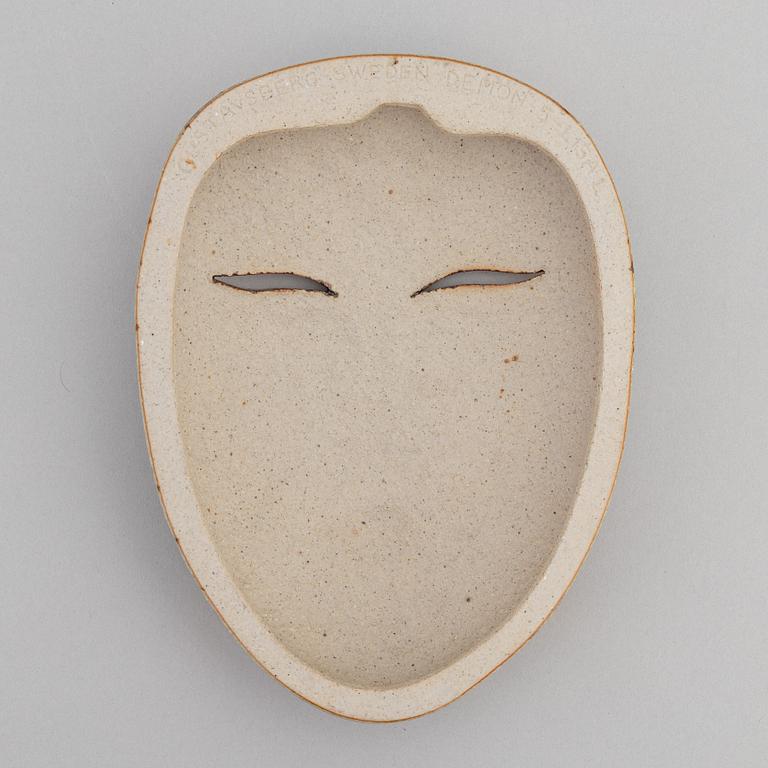 Lisa Larson, a 'Demon 5' stoneware mask, Gustavsberg.