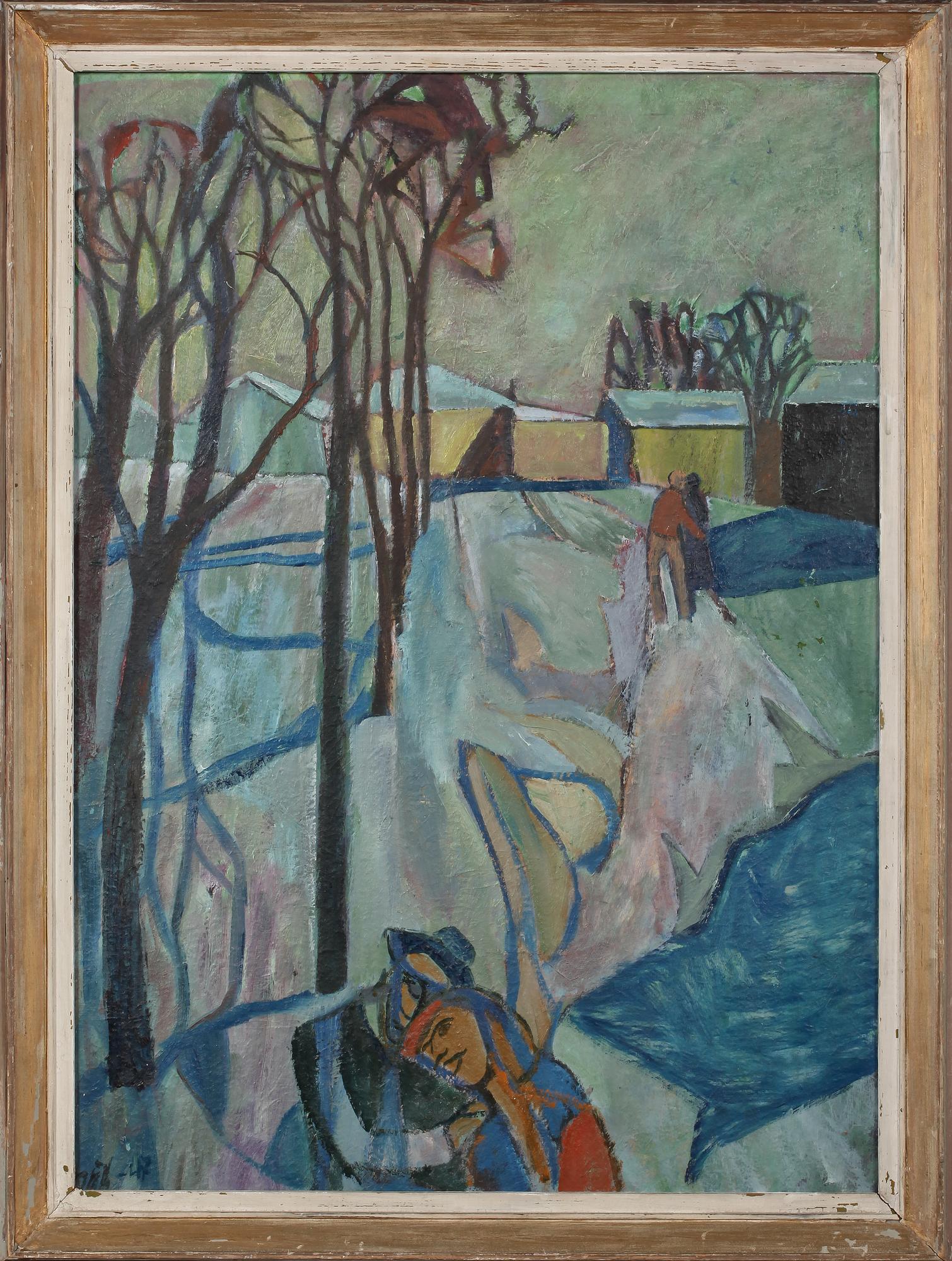 KARL DAHLQVIST, tillskriven, olja på pannå, signerad och daterad 47.