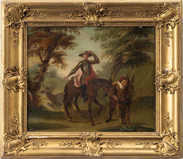 Unknown artist, 18th century, Sancho Panza and Don Quixote.