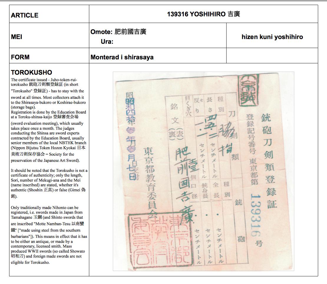 JAPANSKT SVÄRD, stål, sign hizen kuni yoshihiro, period Edo (1600-1867).