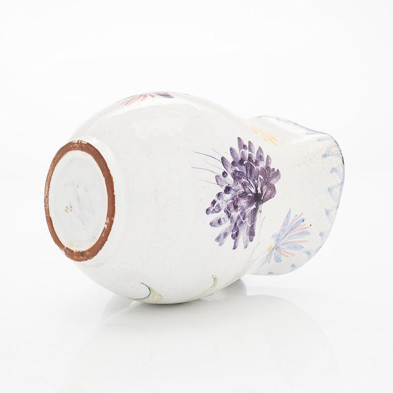 Marita Lybeck, jug and bowl, red clay, signed ML.