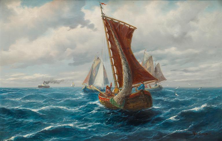 William Delmar, olja på duk, signerad,
