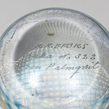 SVEN PALMQVIST, A 'Kraka' glass vase from Orrefors.