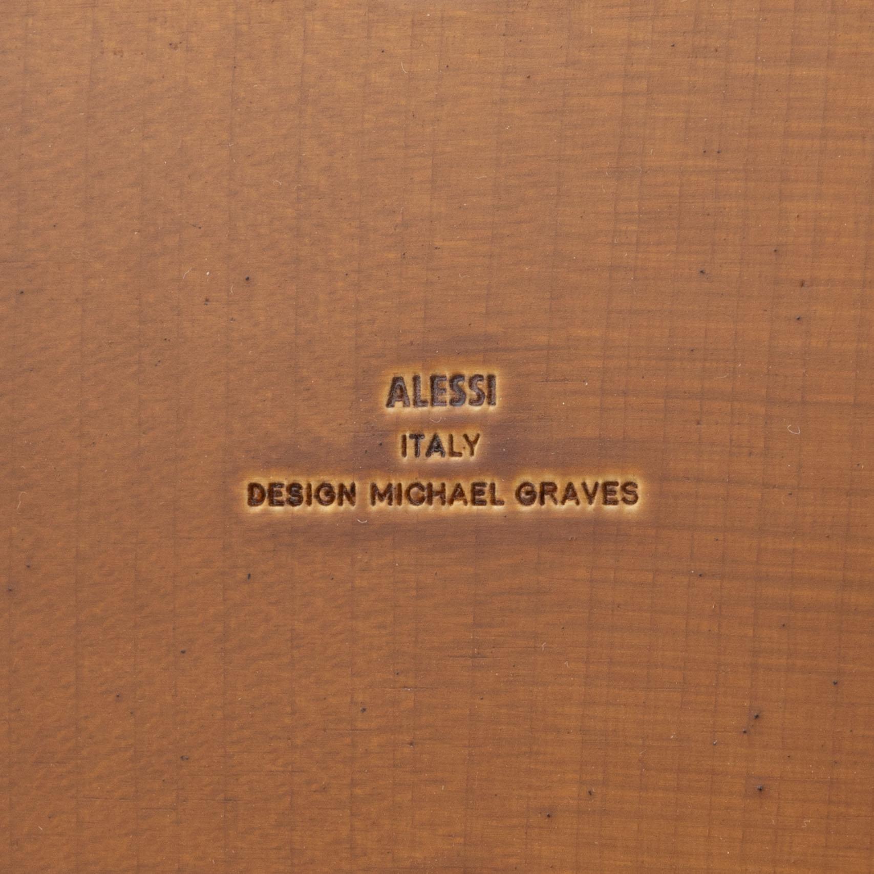 Michael Grave, table clock, Alessi, Italy.