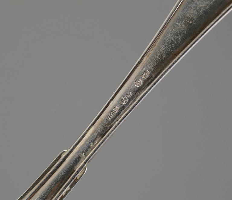 PARTI SILVER, 19 delar, bl a GAB, Stockholm, 1900-tal, vikt 319 gram.