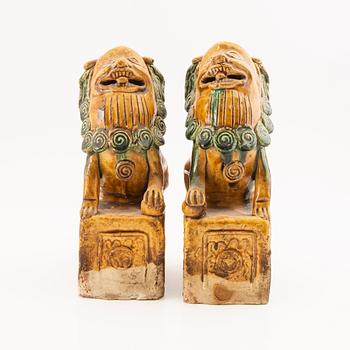 Four Chinese joss stick holders, late Qing dynasty.