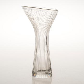 TAPIO WIRKKALA Glas Vase, singed Tapio Wirkkala Iittala.