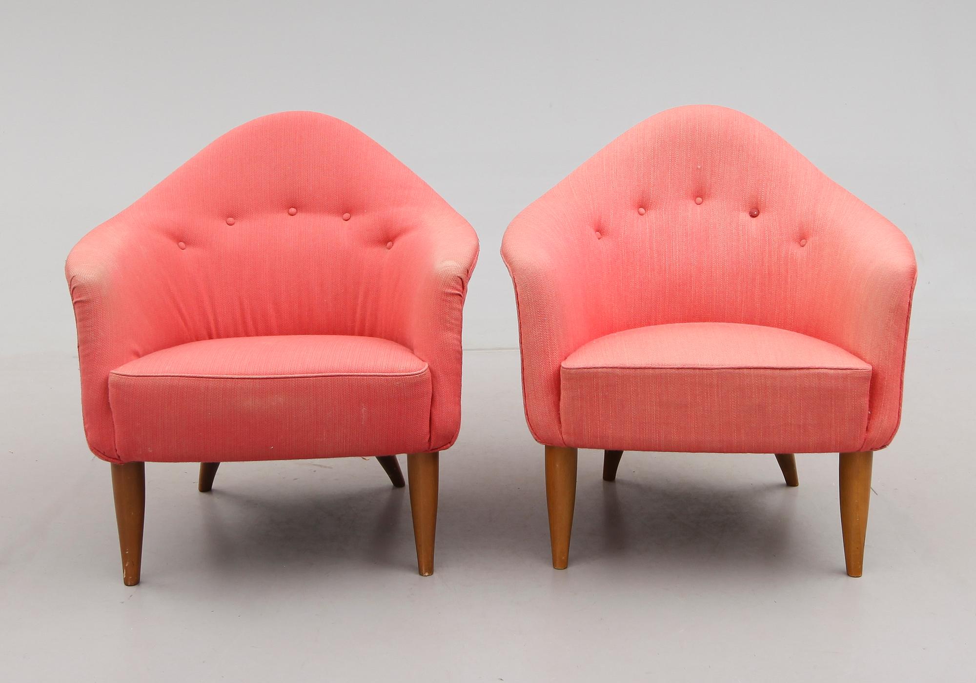 FÅTÖLJER, 1 par, "Lilla Adam", Kerstin Hörlin-Holmqvist, NK:s Triva-serie, 1965.