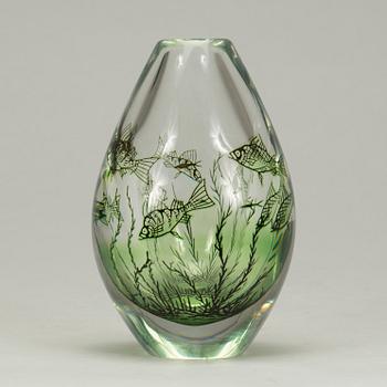 VAS, glas, graal, Edward Hald, Orrefors, signerad och numrerad 226-E8.