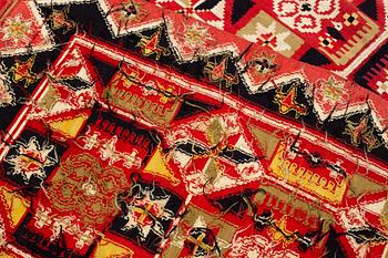 A bed cover, double-interlocked tapestry, ca 197,5-201,5 x 122-125 cm, Scania 1825, Villands district, Sweden.