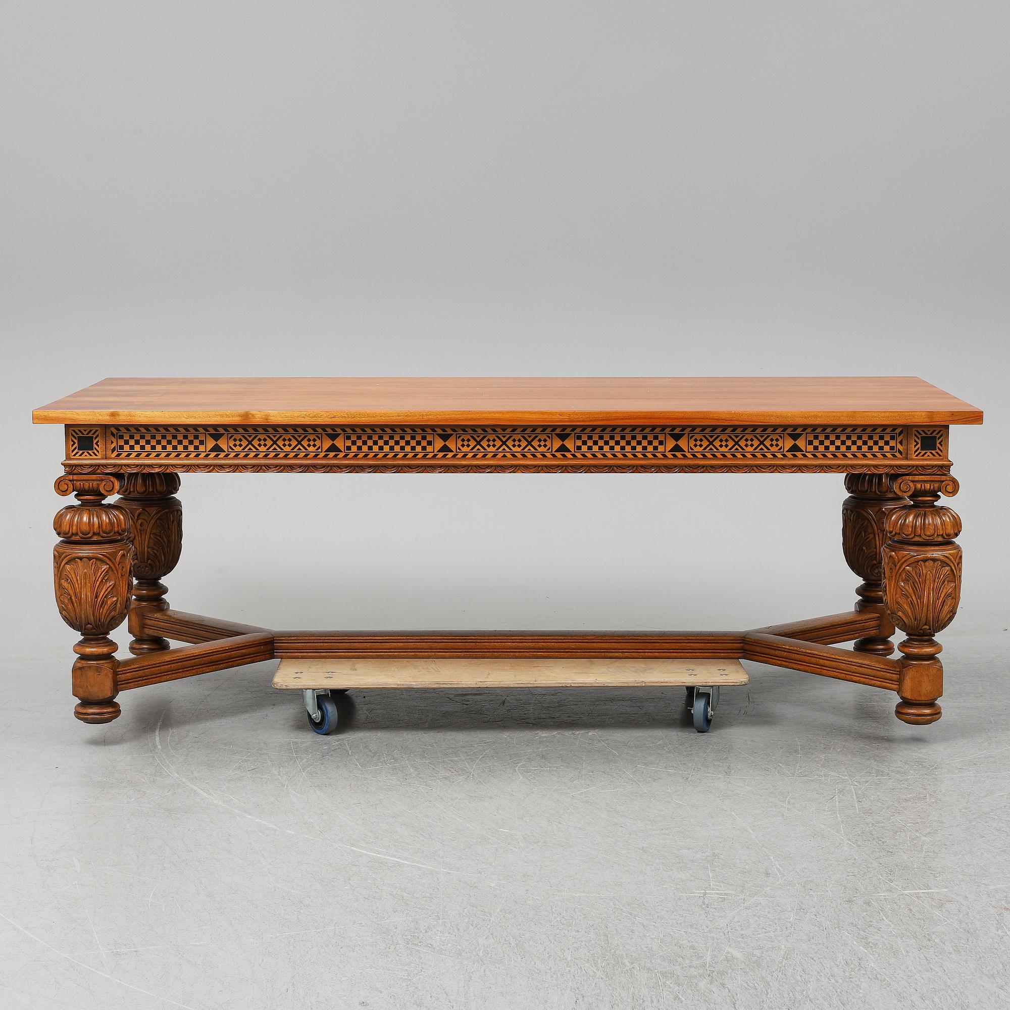 BIBLIOTEKSBORD, barockstil, 1900-tal.