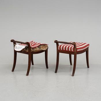 BANKETTER, ett par, Karl-Johan, 1800-talets början.