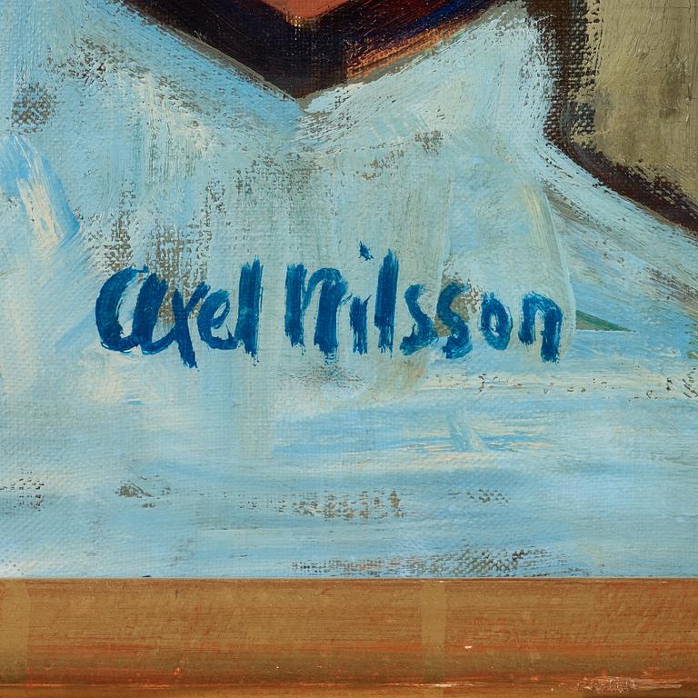 Axel Nilsson, "Stilleben med blå variationer" (Still life with blue variations).