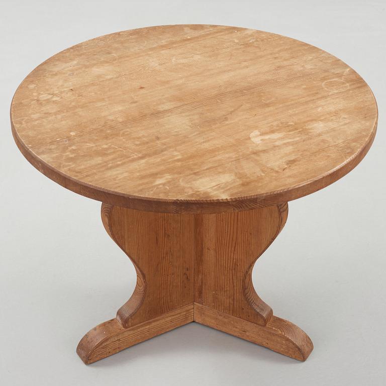 A stained pine table attributed to Axel Einar Hjorth, Nordiska Kompaniet, Sweden 1930's.