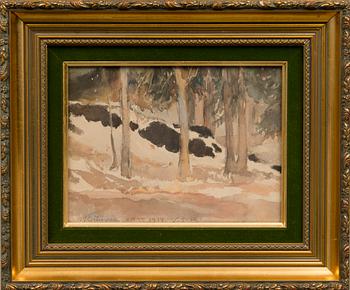 VENNY SOLDAN-BROFELDT, watercolour, signed and dated "Näsilinna", 29.6.1917.