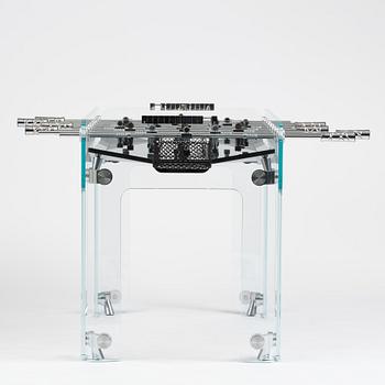Adriano Design, foosball table, "Cristallino Classic", Teckell, Italy.