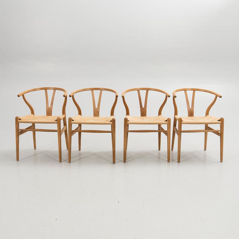 Hans J. Wegner, chairs, 4 pcs, model CH24 "The Wishbone Chair", Carl Hansen & Son, Odense, Denmark.