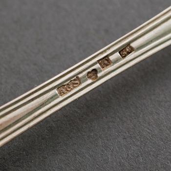 A silver set of table ware, 27 pcs, 19th and 20th century.