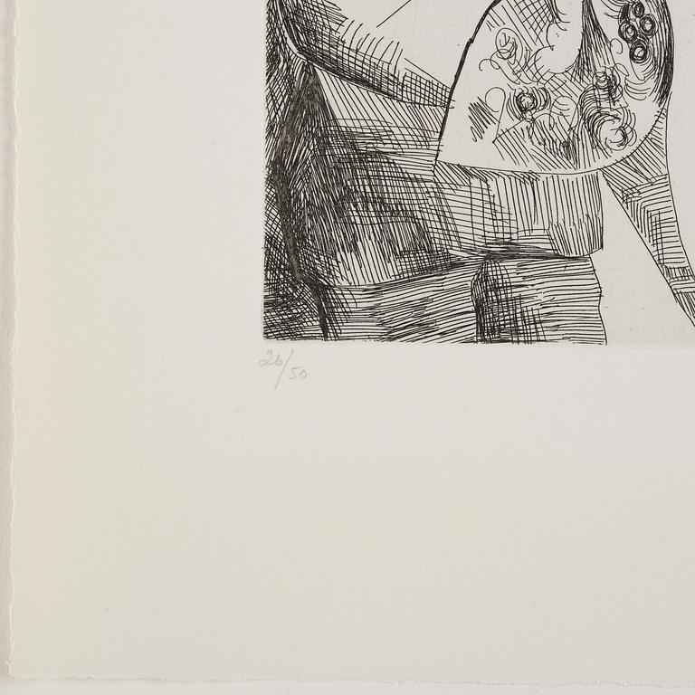 Pablo Picasso, "Peintre Bouffon peignant sur son Modèle", ur "Séries 156".
