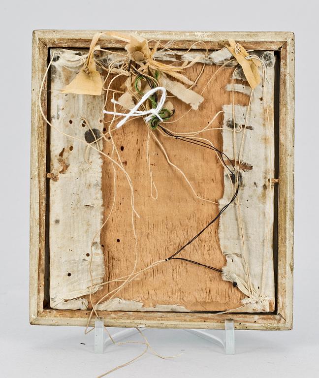 SIDENMÅLNING, empire. Bär sign Fredrique Kjöllerström 1813.