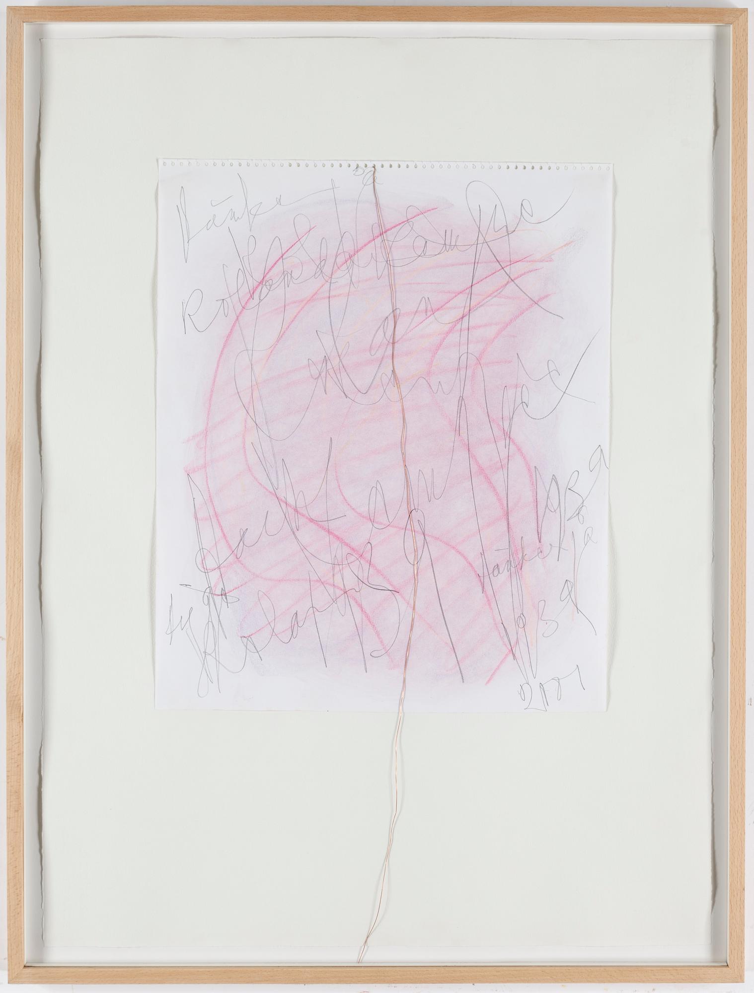 EDDIE FIGGE, mixed media on paper, signed and dated 2001.