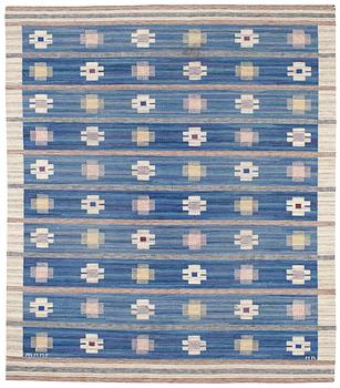 MATTA. "Blåklint". Rölakan. 254,5 x 221 cm. Signerad AB MMF MR (AB Märta Måås-Fjetterström, Marianne Richter).