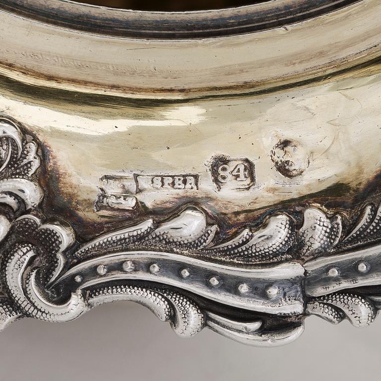 Mid-19th-century silver samovar, maker's mark of Adolf Sper, Saint Petersburg, 1843.
