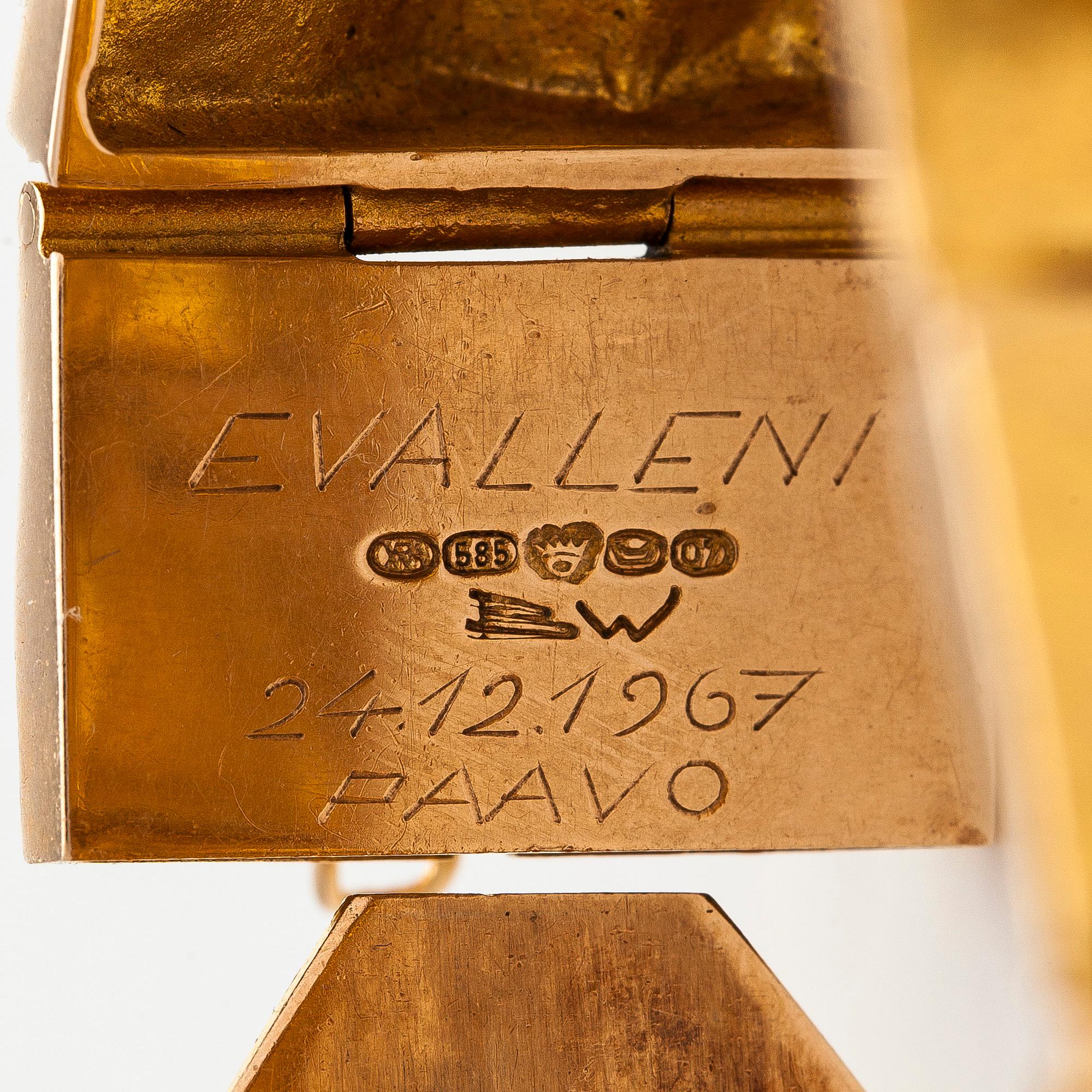 Björn Weckström, a 14K gold bracelet 'Golden stream' for Lapponia 1967.