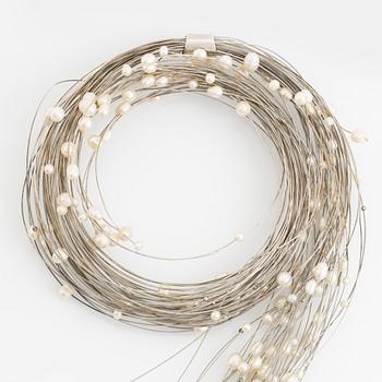 Steel and pearl necklace, Sofia Björkman.