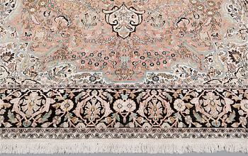 A silke Kashmir carpet, ca 332 x 241 cm.
