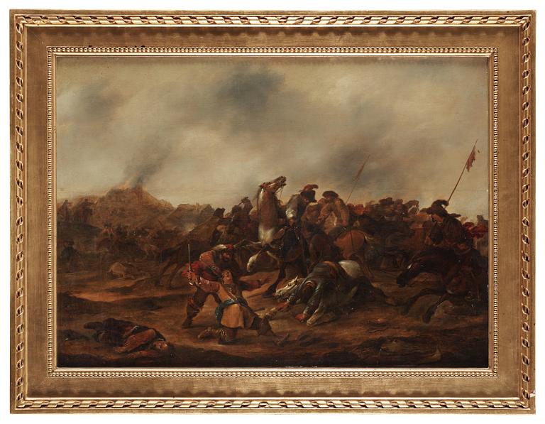 Hendrick Verschuring Attributed to, Battlescene.