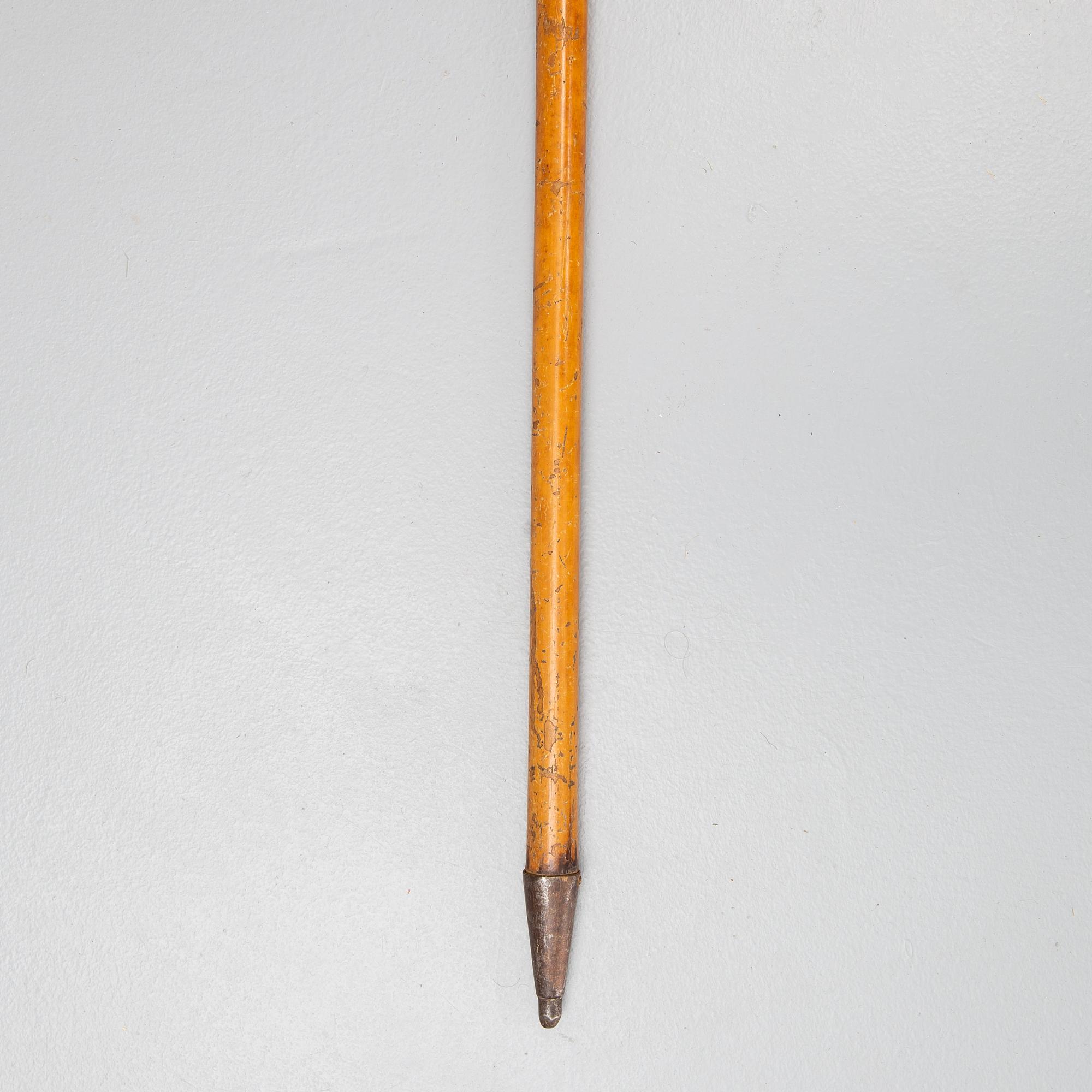 Kommandostav/ordensstav, med beslag i silver, Bröderna Lundqvist AB, Falun 1927.