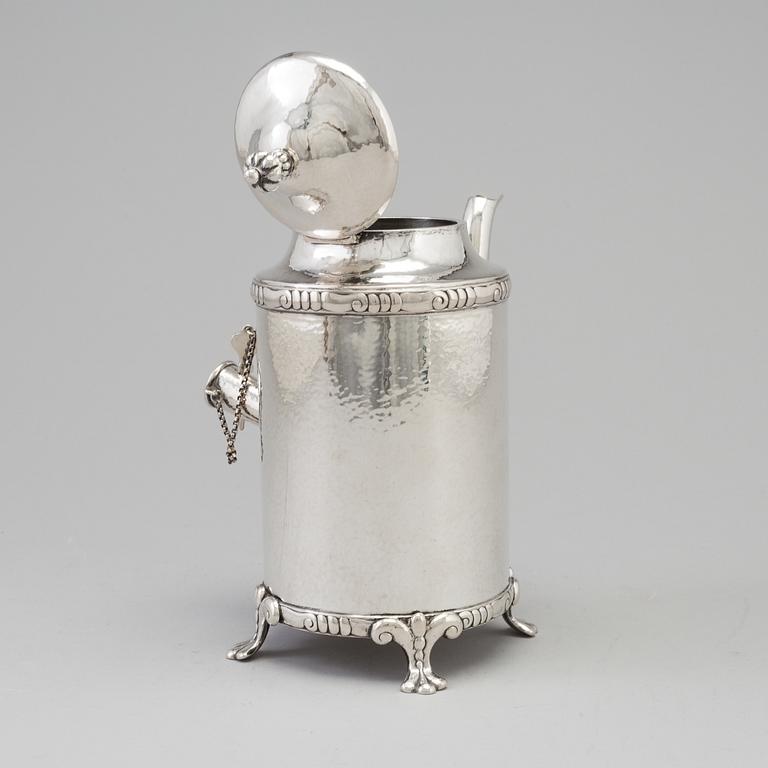 K ANDERSON, kaffekanna, silver, Stockholm, 1916.